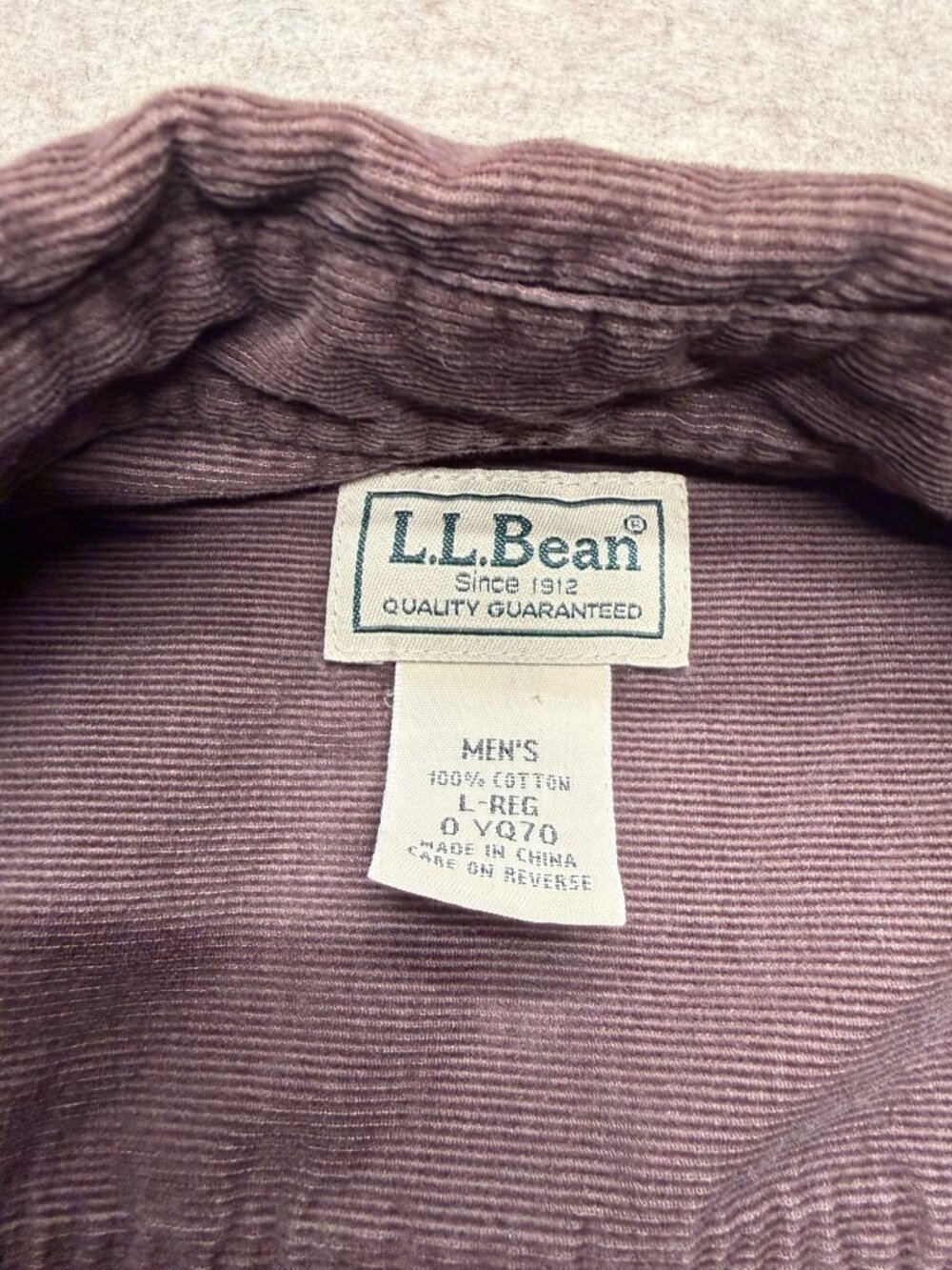 L.L. Bean Brown Classic Casual Button Down Pocket Corduroy Shirt Men's Large - Picture 4 of 7